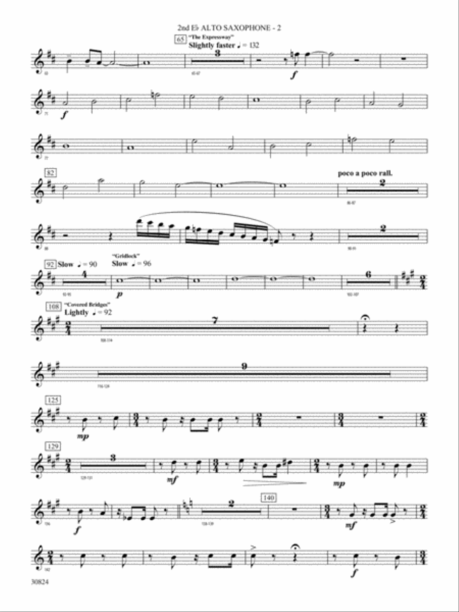 The American Road: 2nd E-flat Alto Saxophone Concert Band scores gallery preview page 2