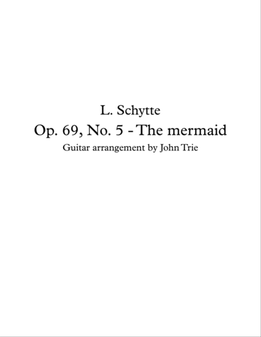 Opus 69, No. 5 - the Mermaid - tab Classical Guitar scores gallery preview page 1