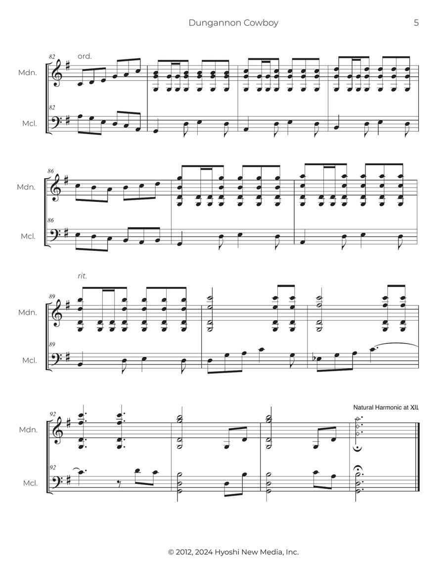 Dungannon Cowboy Dungannon Cowboy Chamber Music scores gallery preview page 6