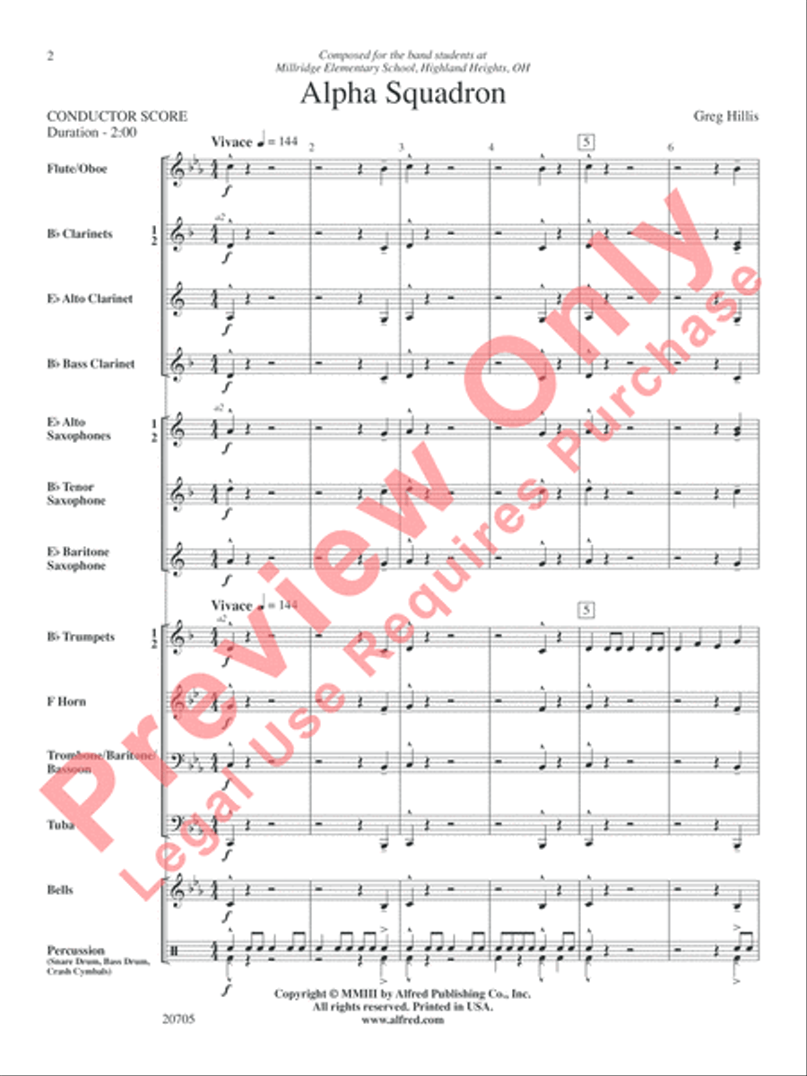 Alpha Squadron Alpha Squadron Concert Band scores gallery preview page 3
