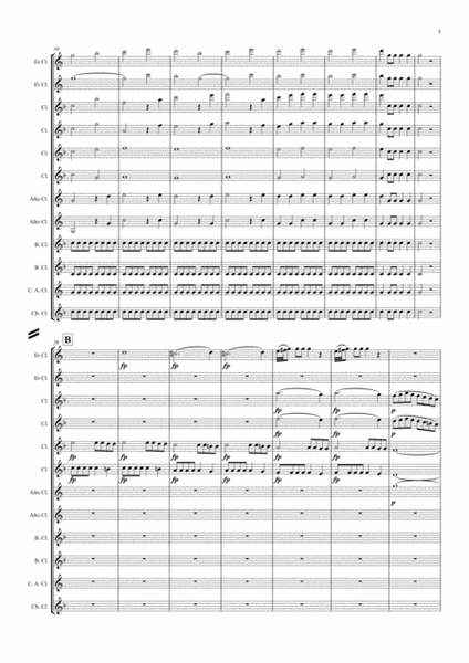 Mozart: Die Hochzeit des Figaro (The Marriage of Figaro) (Overture) K492 - Clarinet Choir image number null