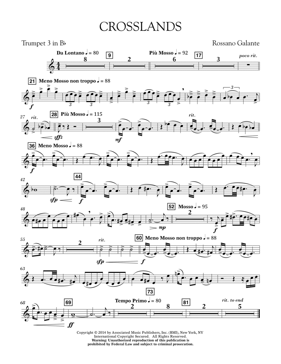 Crosslands - Bb Trumpet 3