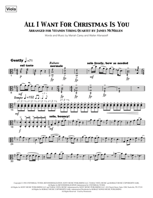 All I Want For Christmas Is You - Viola