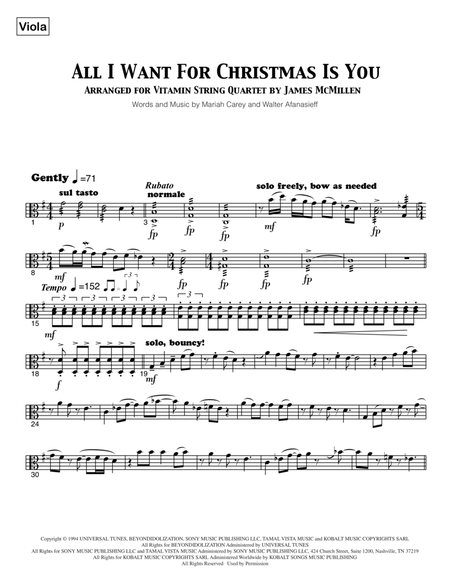 All I Want For Christmas Is You - Viola