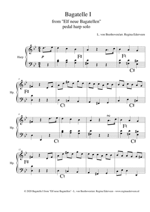 Bagatelle I (Beethoven) - pedal harp solo