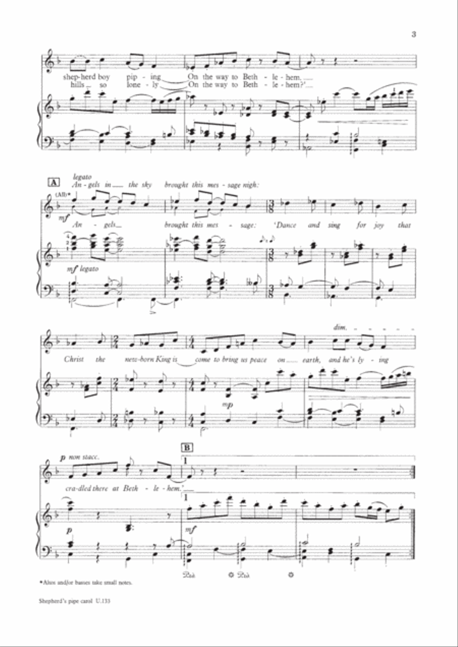 Shepherd's Pipe Carol Shepherd's Pipe Carol Unison Choir scores gallery preview page 3