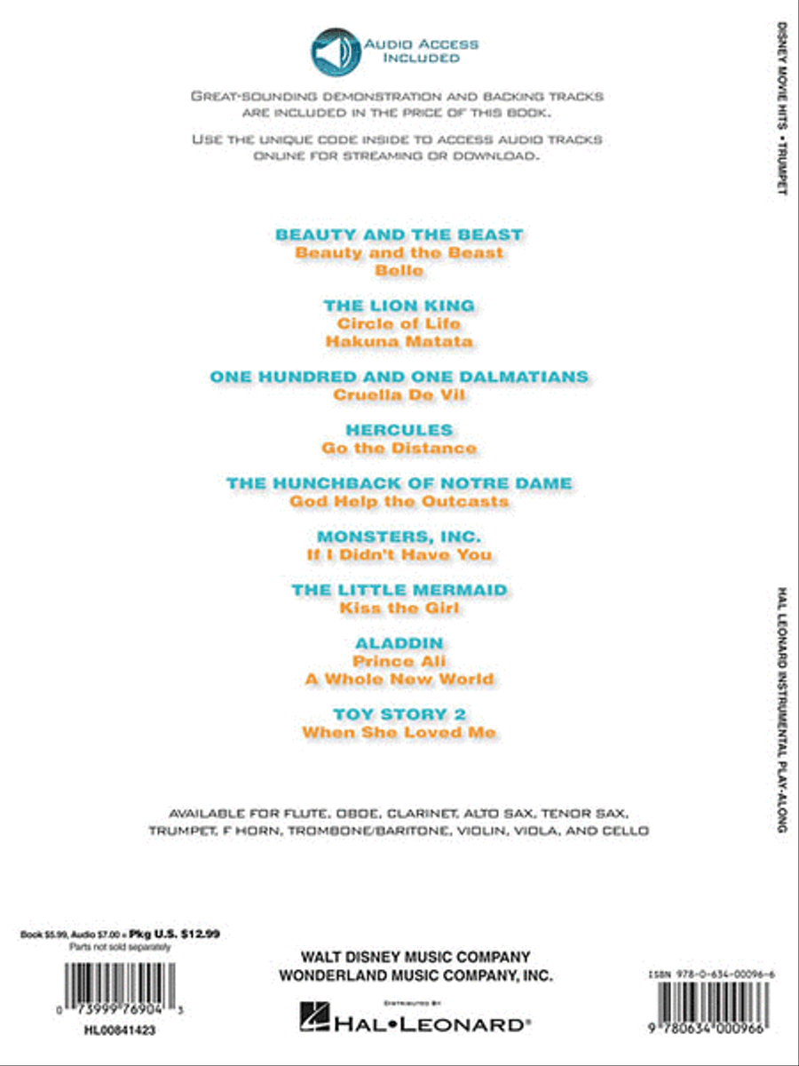 Disney Movie Hits for Trumpet Collection / Songbook scores gallery preview page 2