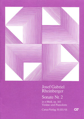 Book cover for Violin Sonata No. 2 in E minor