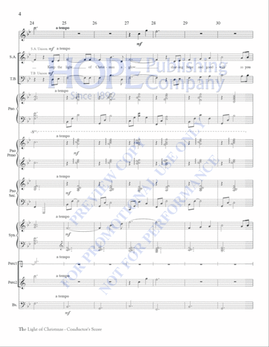 The Light of Christmas Choir scores gallery preview page 5