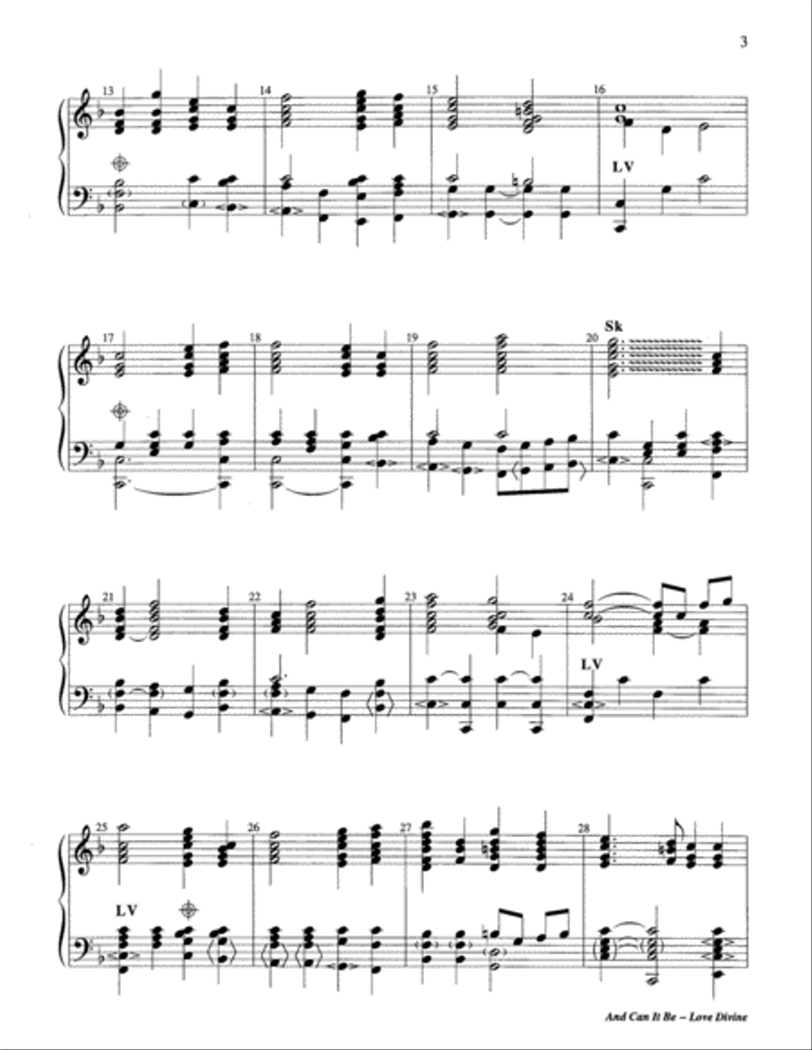 And Can It Be with Love Divine 5-Octaves scores gallery preview page 13