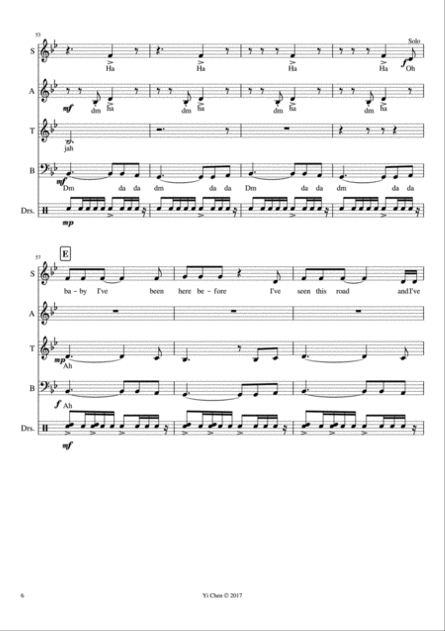 Hallelujah A Cappella scores gallery preview page 6