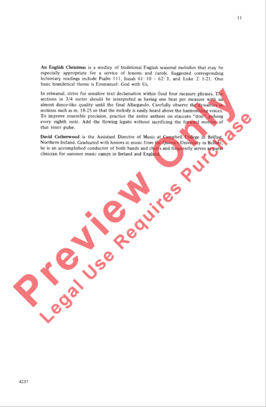 An English Christmas 4-Part scores gallery preview page 10