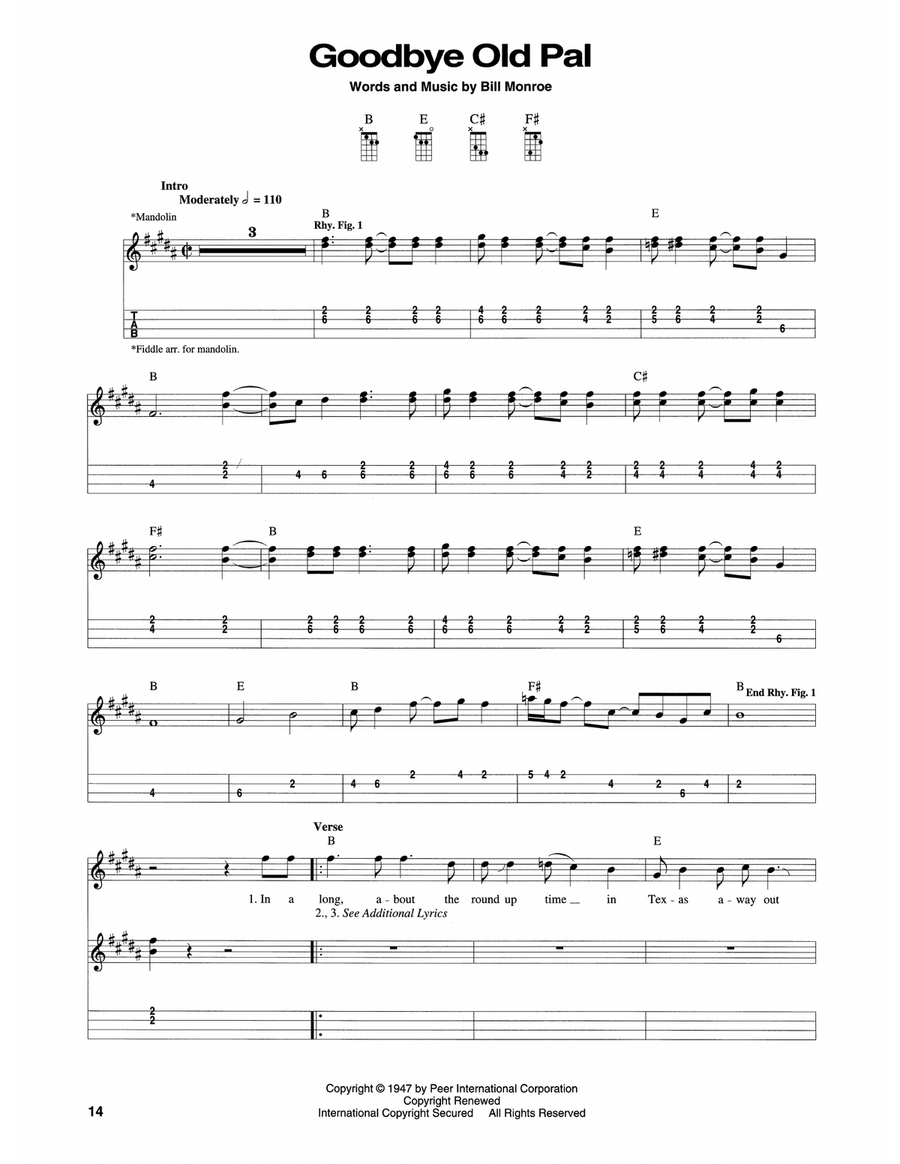 Goodbye Old Pal Mandolin scores gallery preview page 1