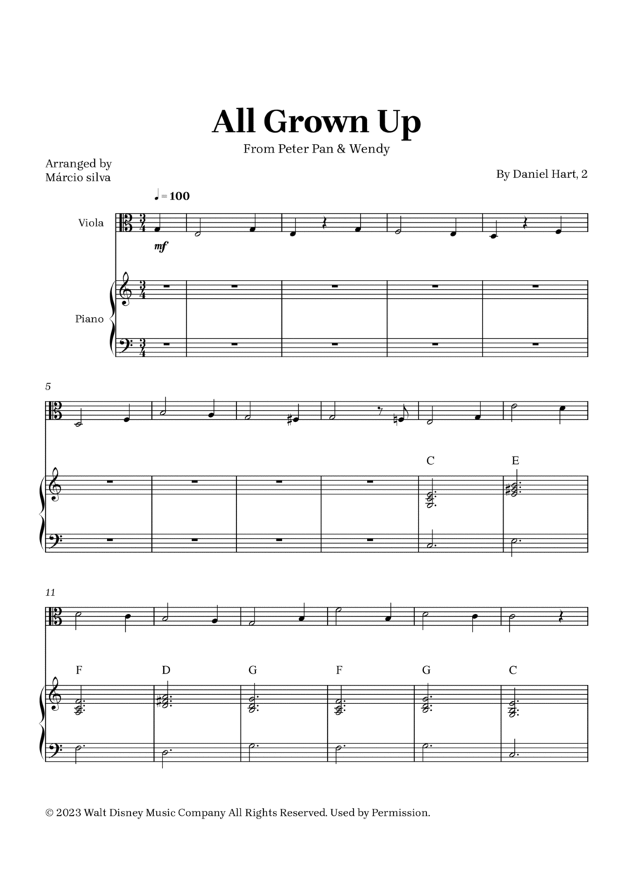 All Grown Up Viola scores gallery preview page 1