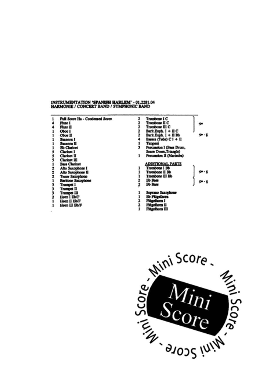 Spanish Harlem Concert Band scores gallery preview page 4