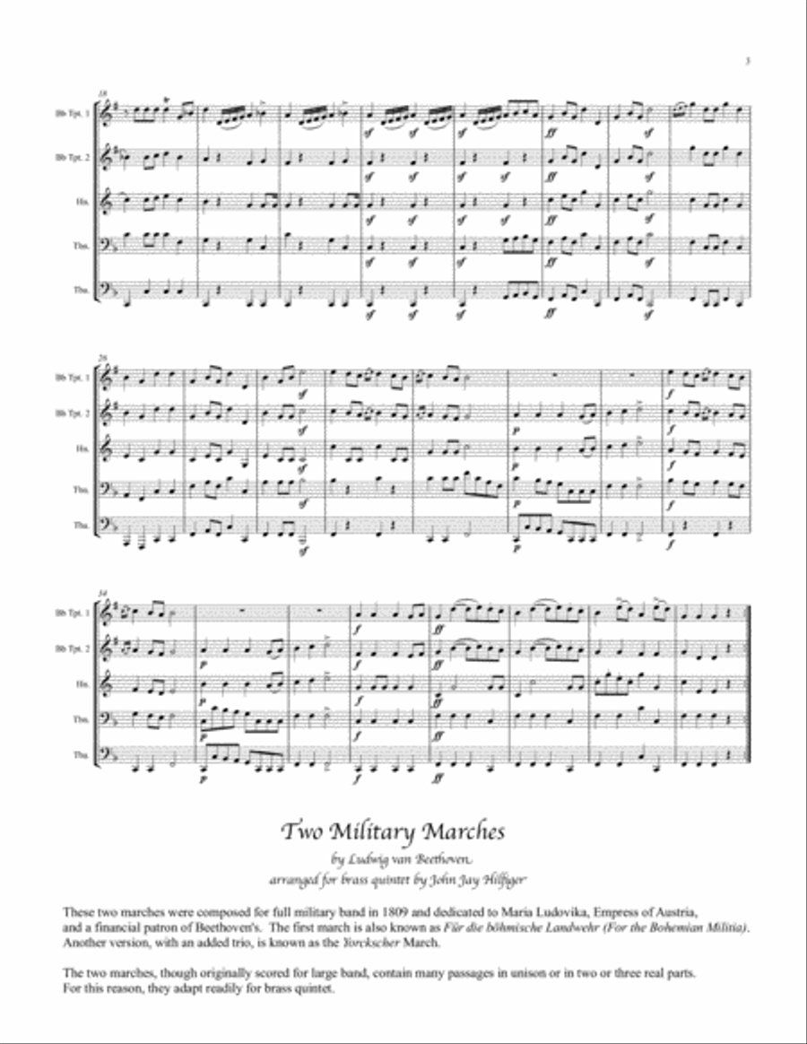 2 Military Marches 2 Military Marches Brass Quintet scores gallery preview page 4