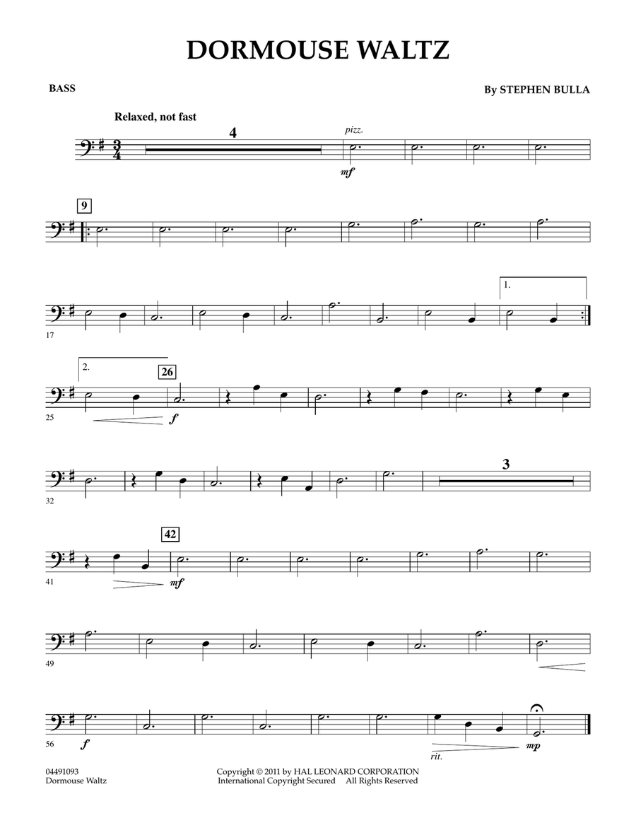 Dormouse Waltz - Bass Orchestra scores gallery preview page 1