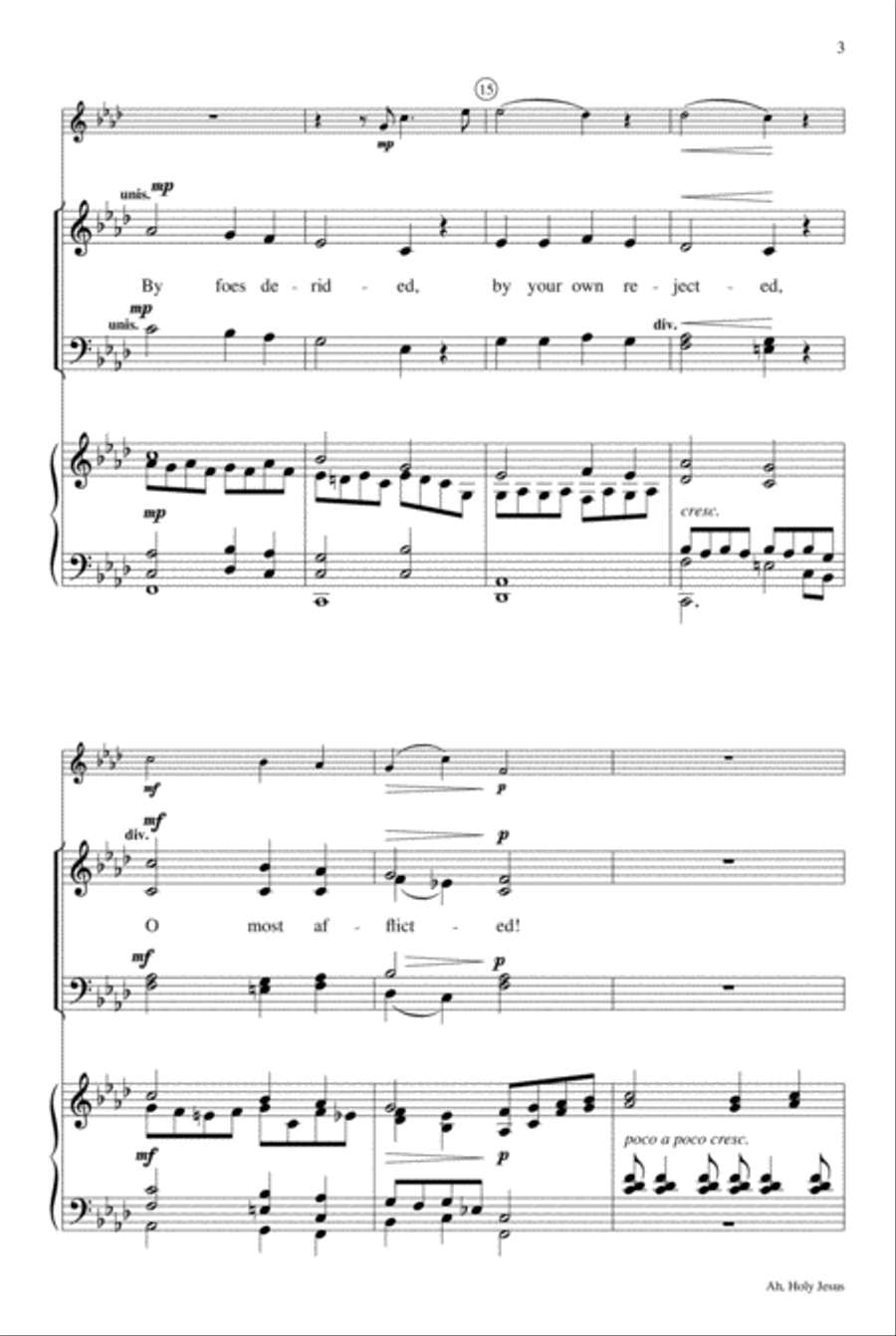Ah, Holy Jesus 4-Part scores gallery preview page 3
