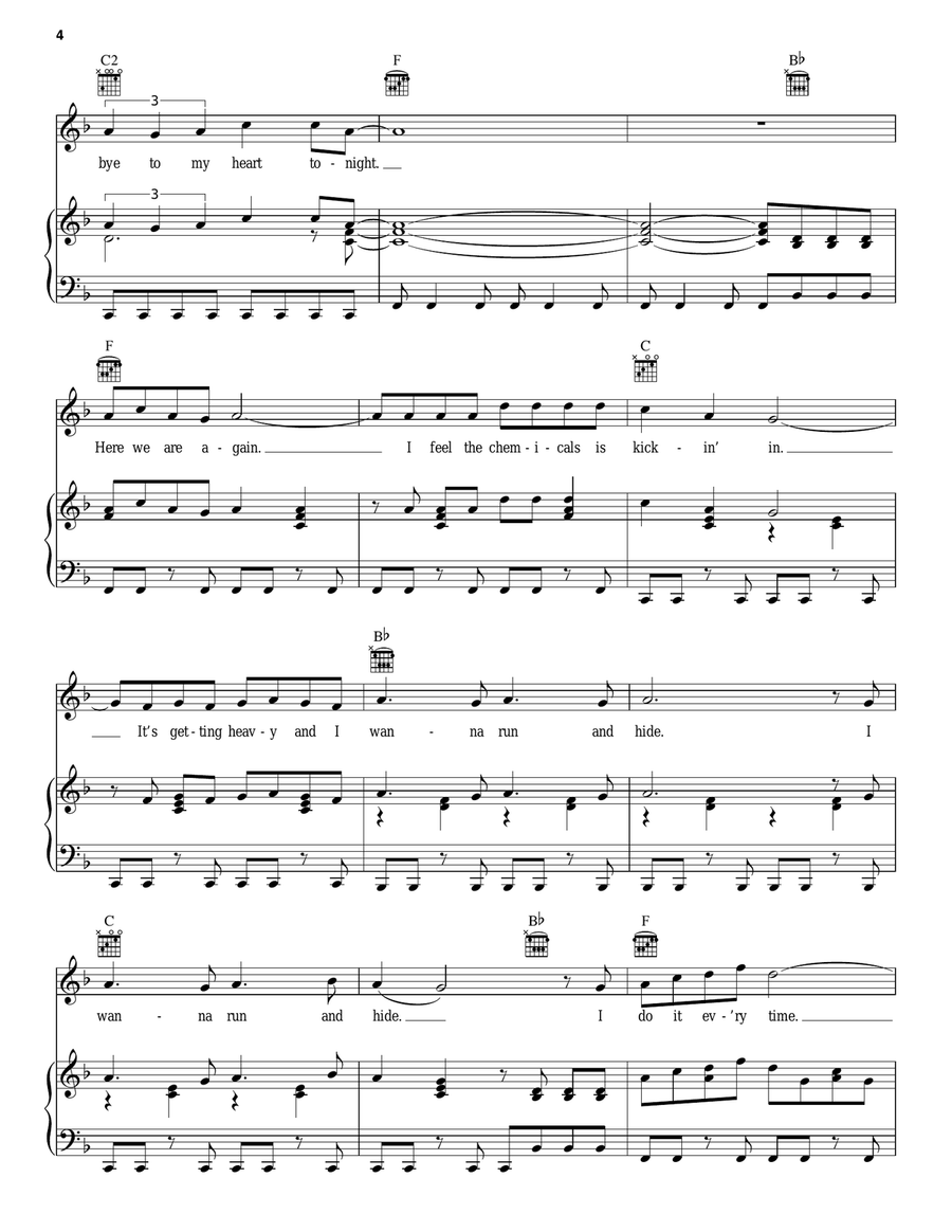 Animal Animal Piano, Vocal, Guitar scores gallery preview page 4