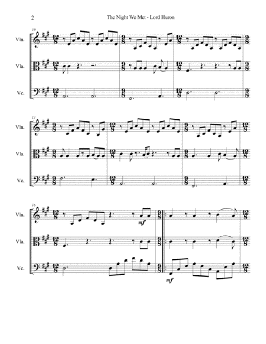 The Night We Met The Night We Met String Trio scores gallery preview page 2