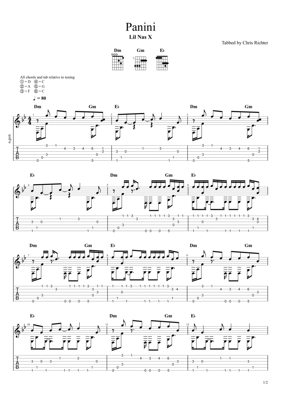 Panini Guitar Solo scores gallery preview page 1