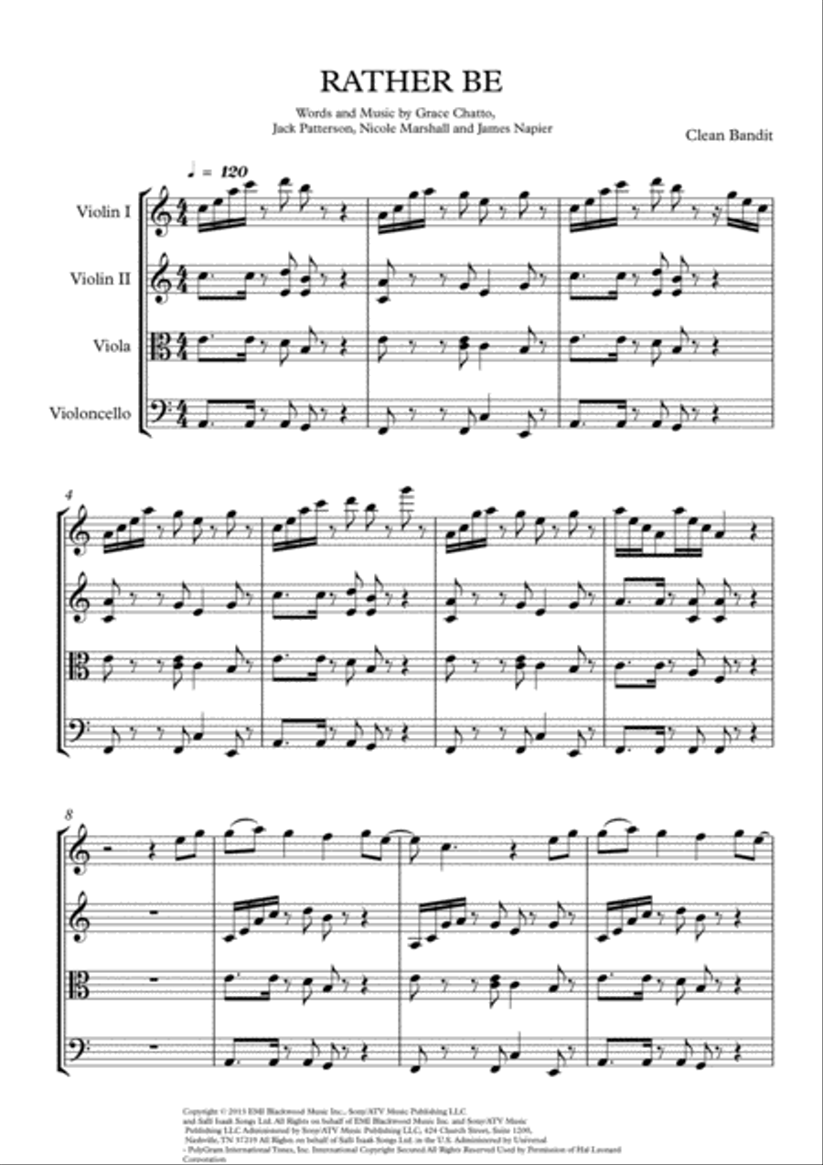 Rather Be Small Ensemble scores gallery preview page 1