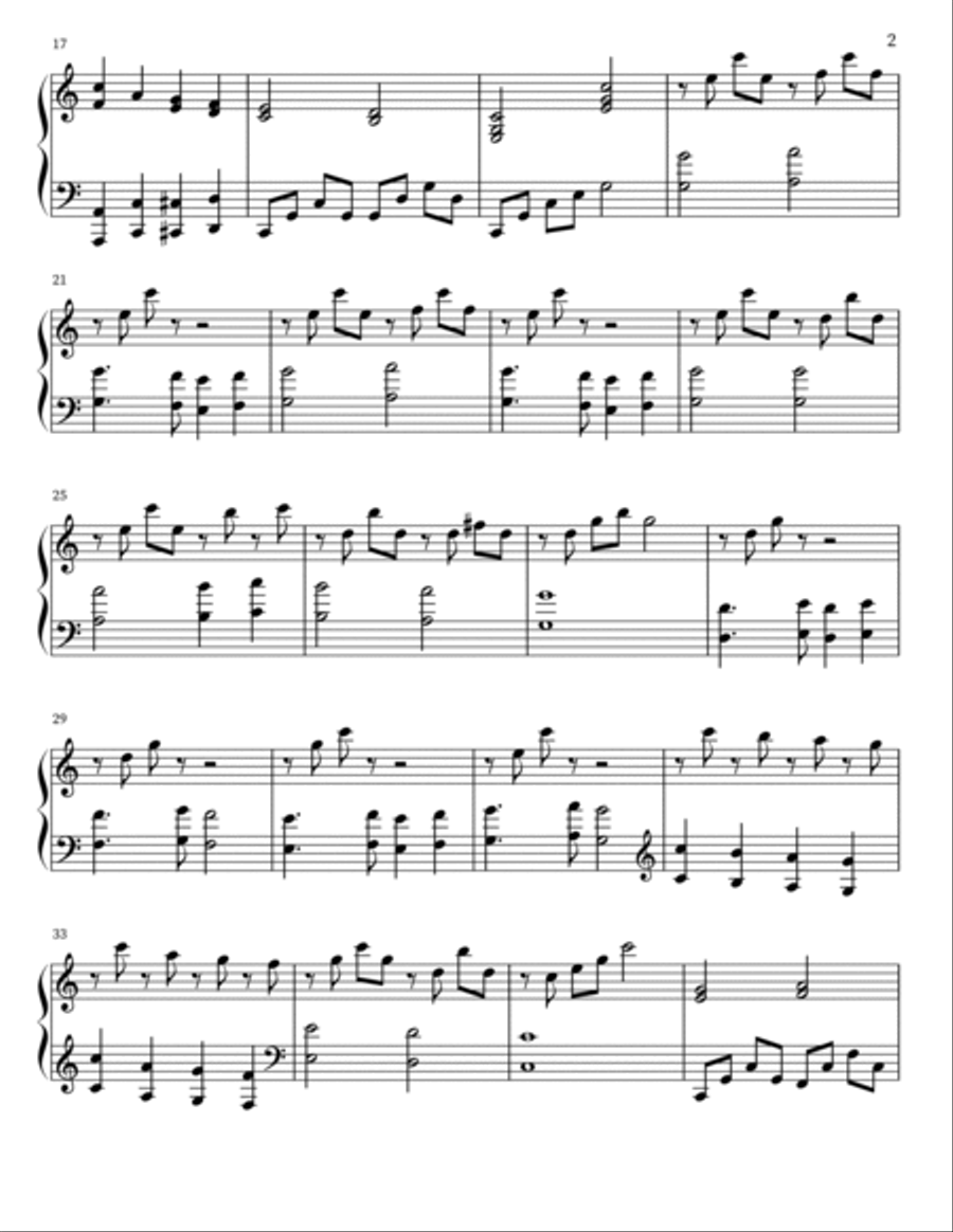 O Du Fröhliche (O Thou Joyful) Piano Solo scores gallery preview page 2