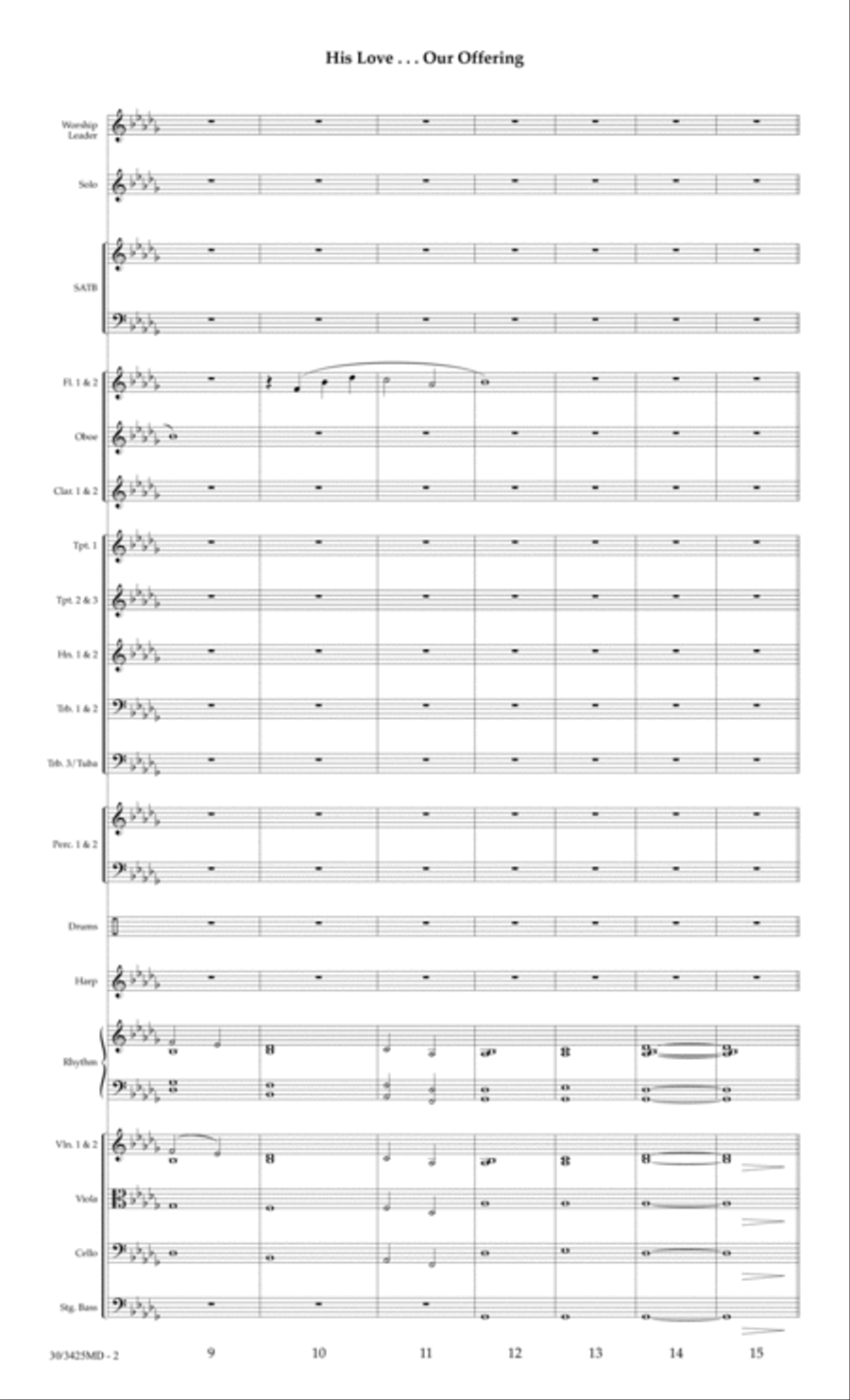 His Love...Our Offering - Orchestral Score and Parts Choir scores gallery preview page 5