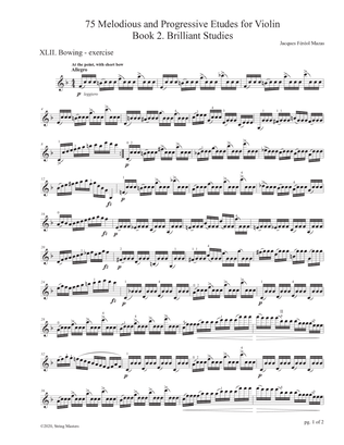 Mazas 75 Melodious & Progressive Etudes for Violin Book 2, No. 42