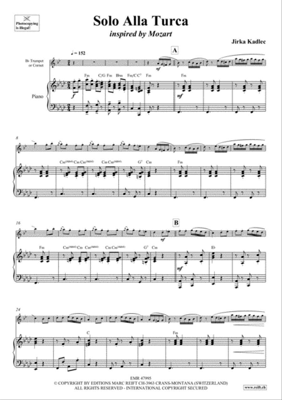 Solo Alla Turca Cornet scores gallery preview page 4