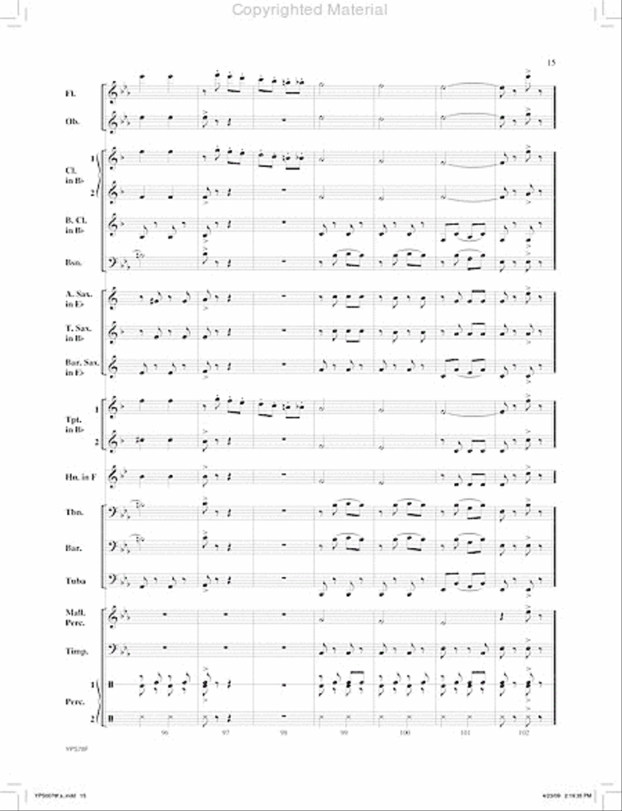 Pivot Man Concert Band scores gallery preview page 16