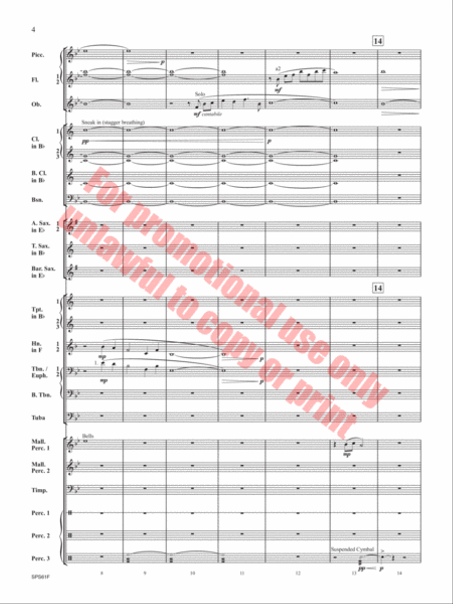 The Lake in the Sky The Lake in the Sky Concert Band scores gallery preview page 5