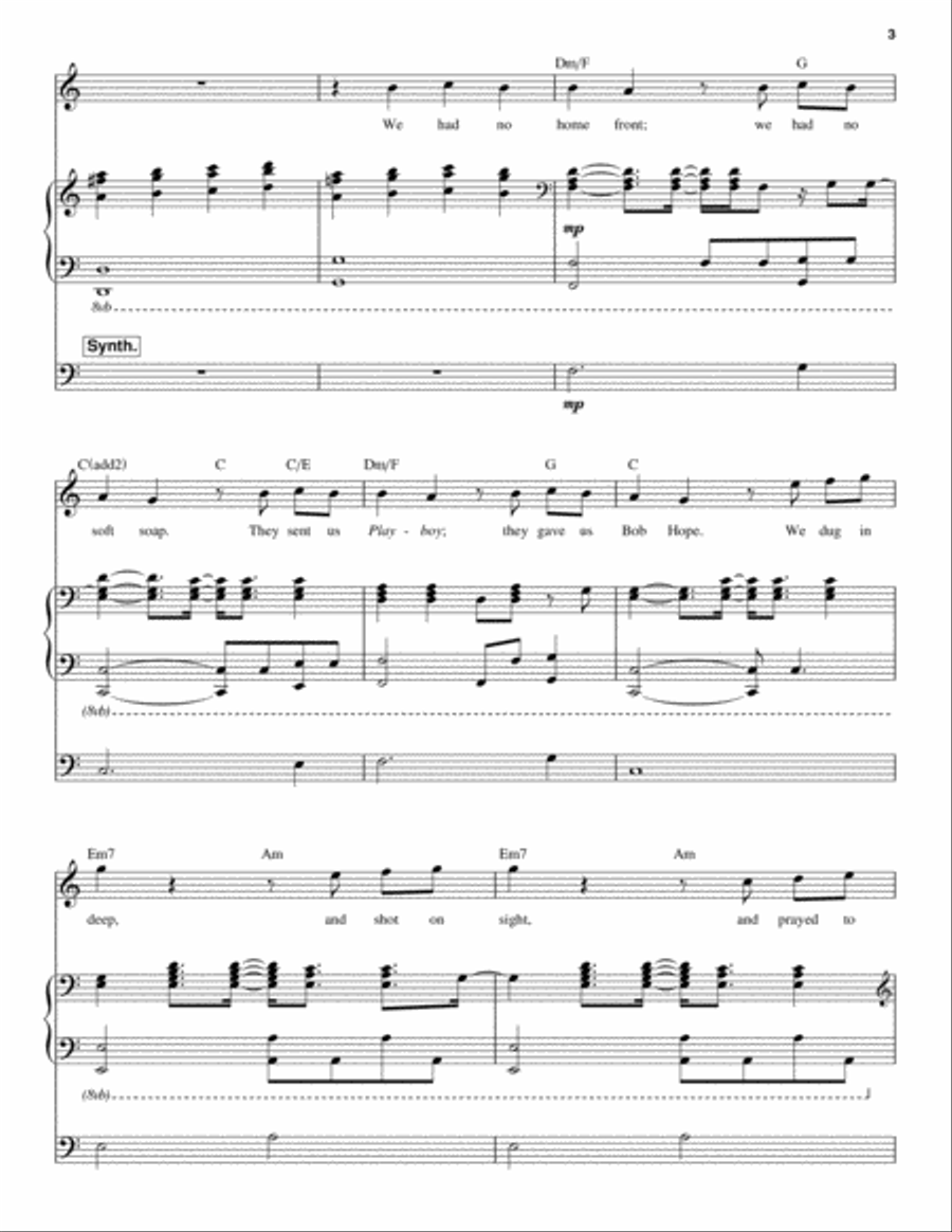 Goodnight Saigon Goodnight Saigon Piano scores gallery preview page 3