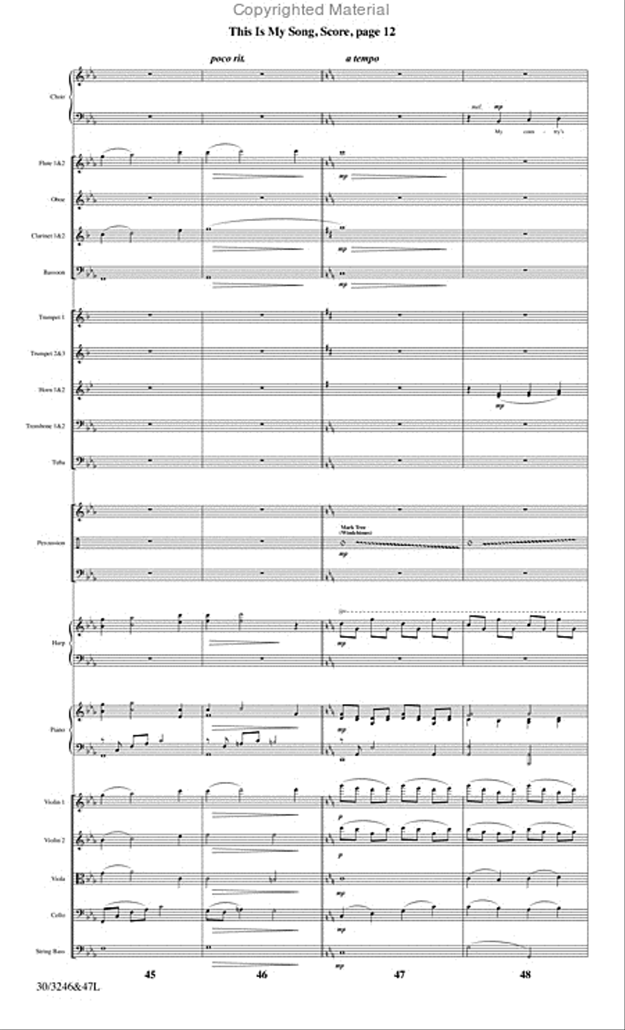 This Is My Song - Orchestral Score and Parts Choir scores gallery preview page 15