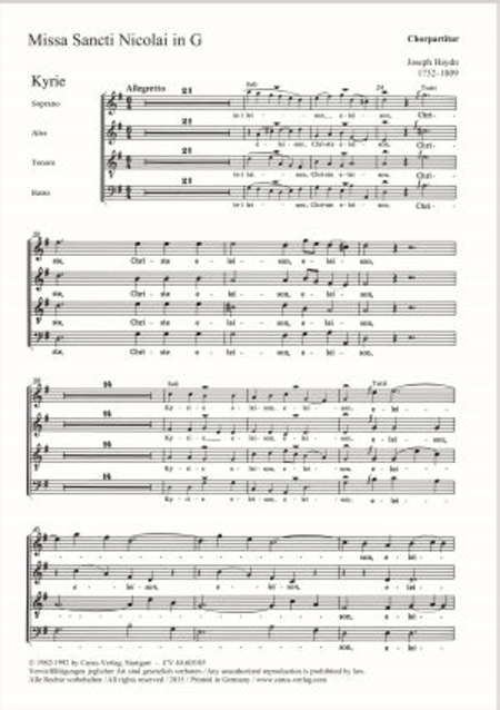 Missa Sancti Nicolai (Missa Sti. Nicolai en sol majeur)