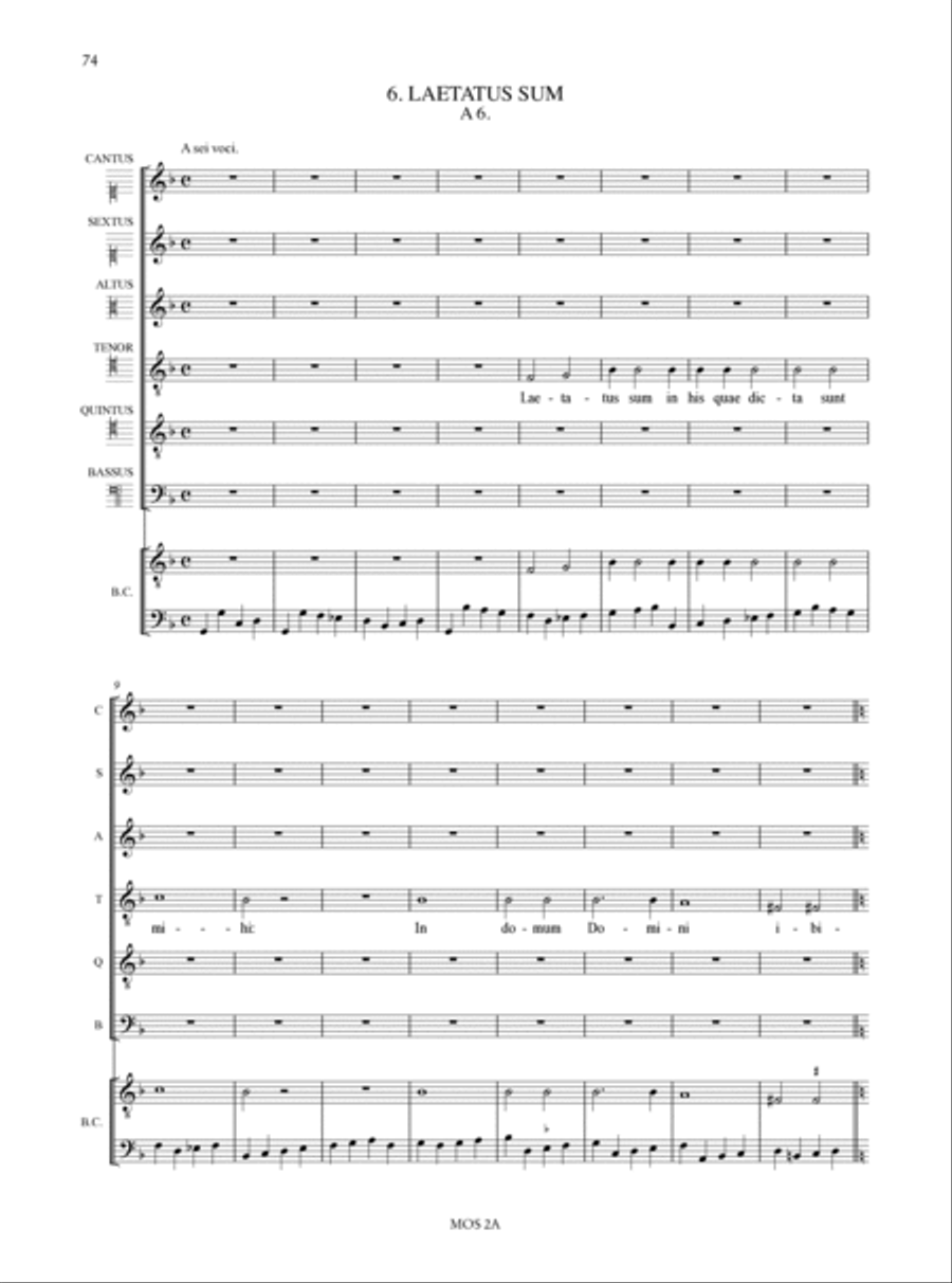 Vespro della Beata Vergine (Venezia 1610) Choir scores gallery preview page 7