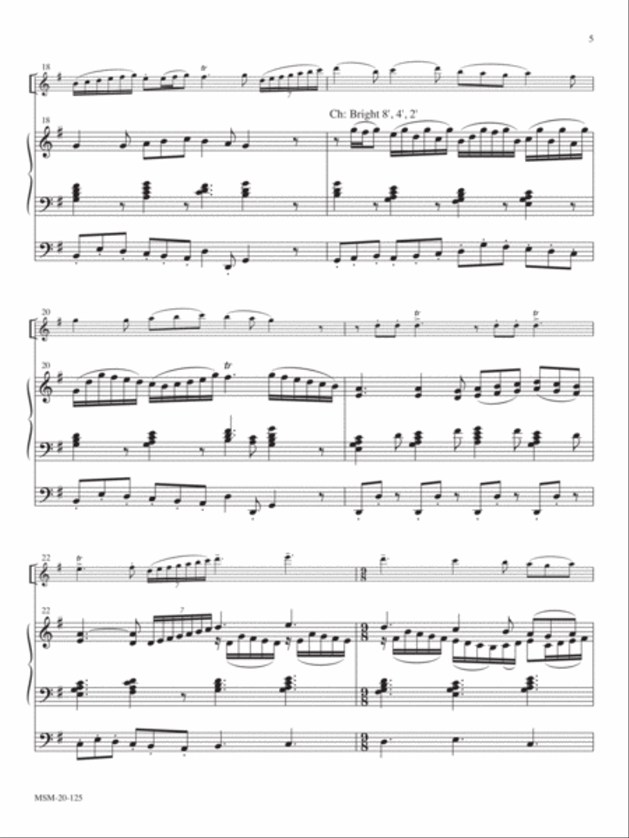 Christmas Fantasy for Violin and Organ Violin scores gallery preview page 4