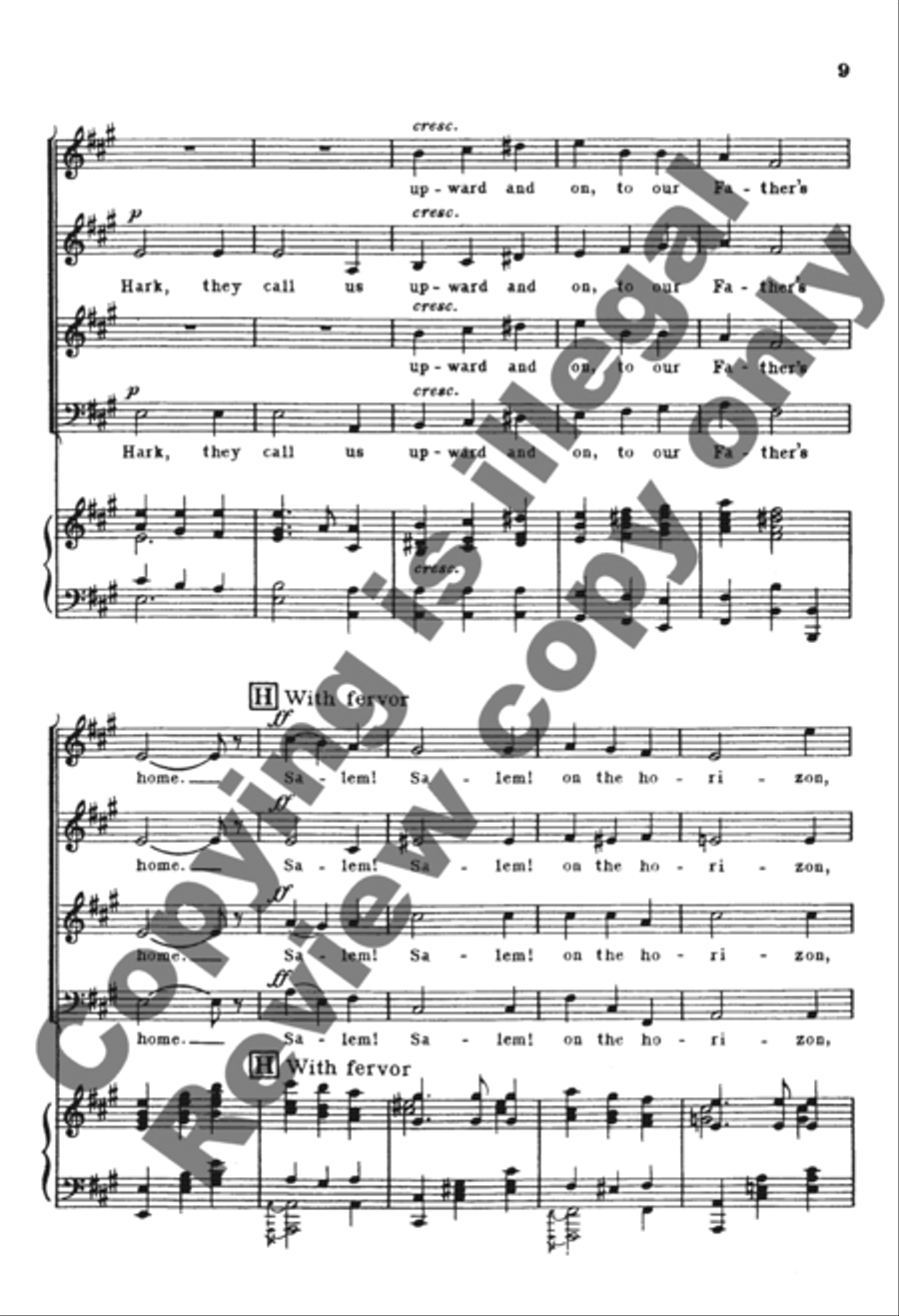 Onward, Ye Peoples! 4-Part scores gallery preview page 19
