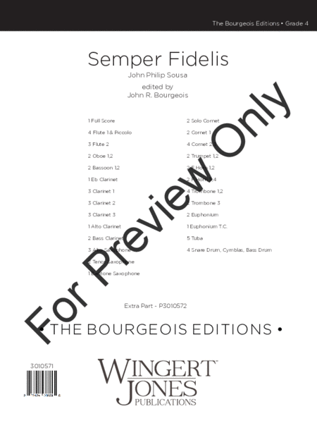 Semper Fidelis - Full Score