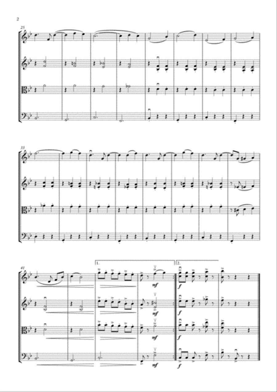 The Christmas Waltz String Quartet scores gallery preview page 4