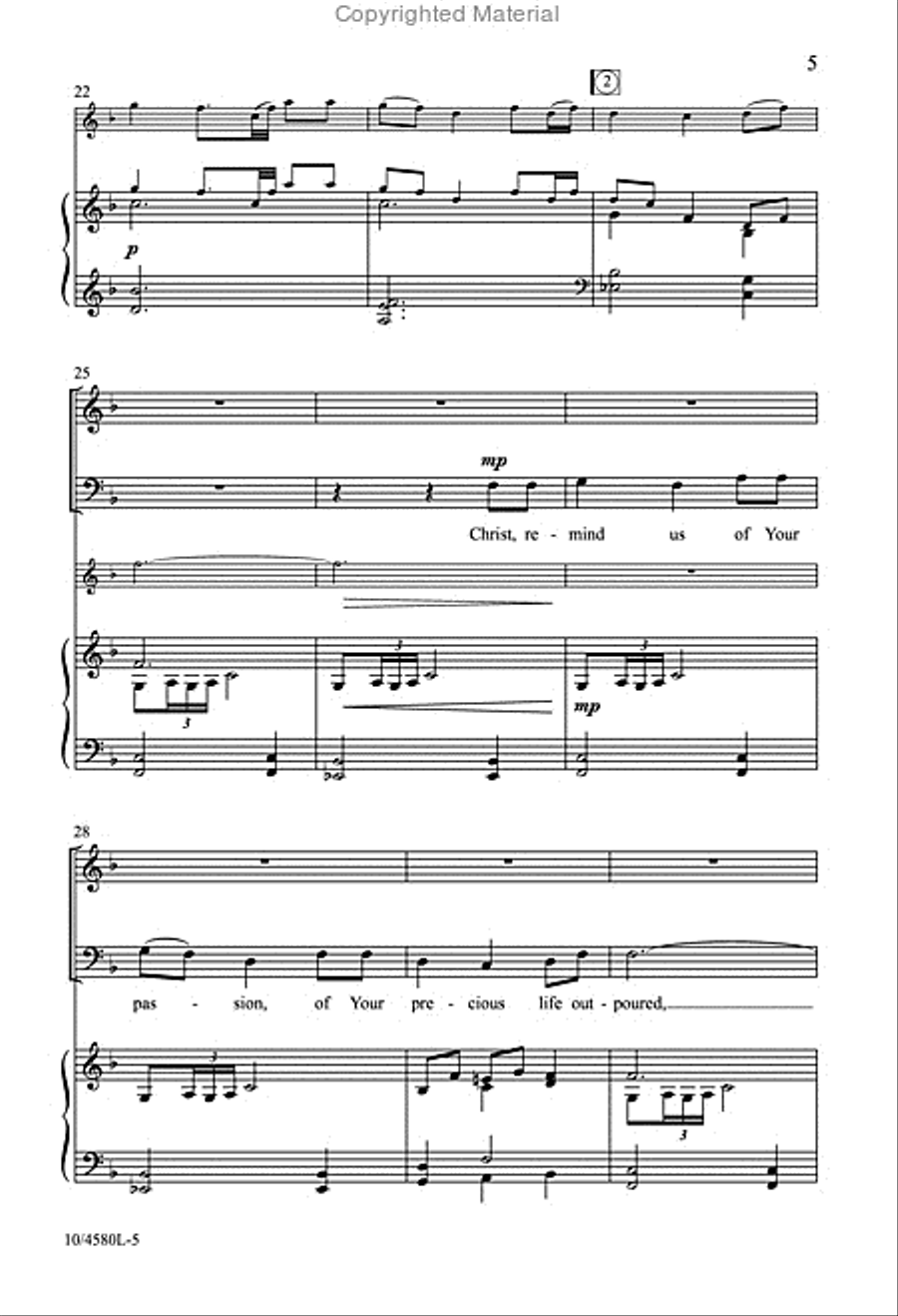 Jesus, at Your Holy Table 4-Part scores gallery preview page 5