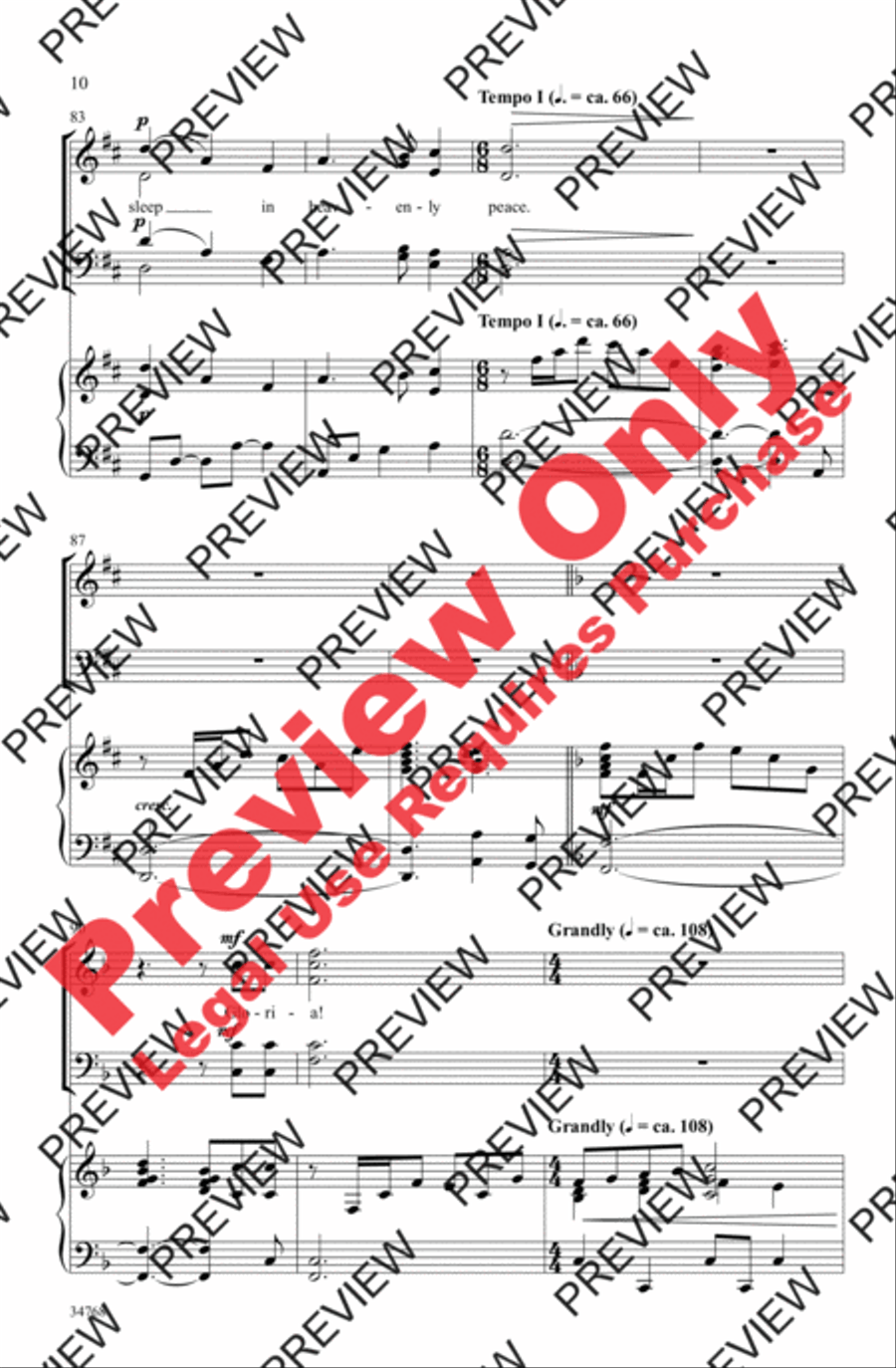 Angels' Gloria Angels' Gloria 4-Part scores gallery preview page 10