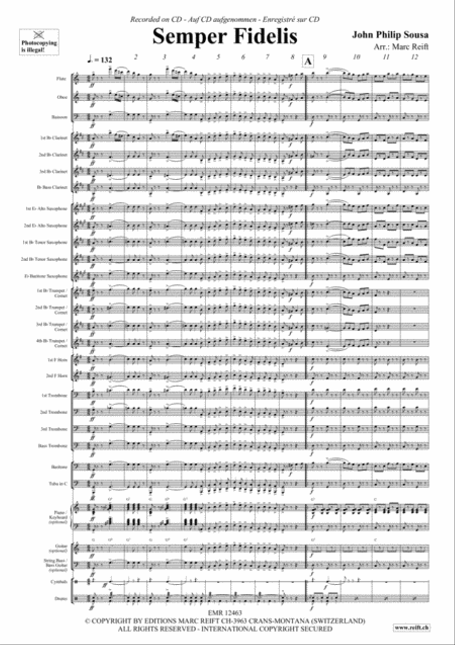 Semper Fidelis Concert Band scores gallery preview page 3