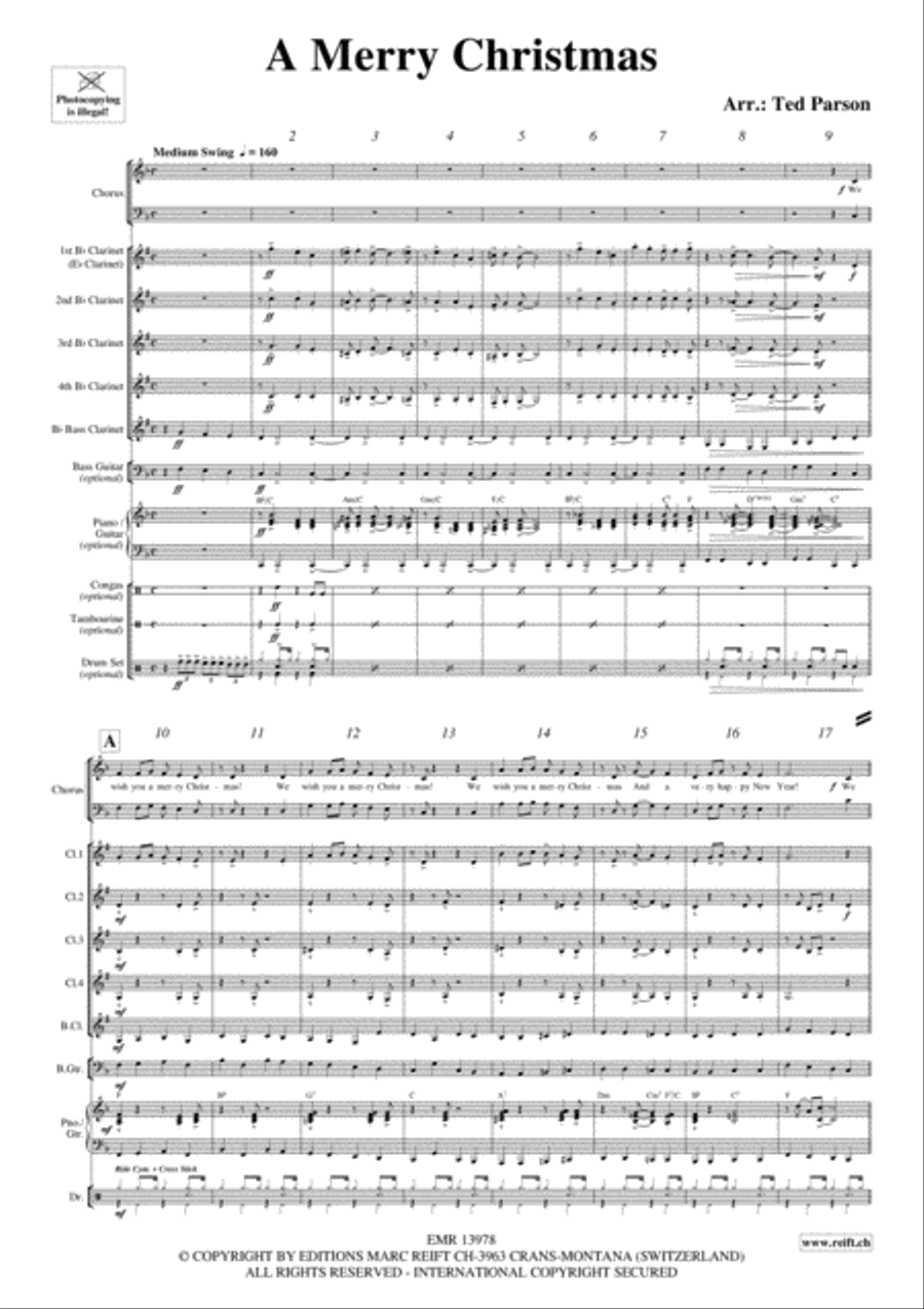 A Merry Christmas Clarinet Quintet scores gallery preview page 4