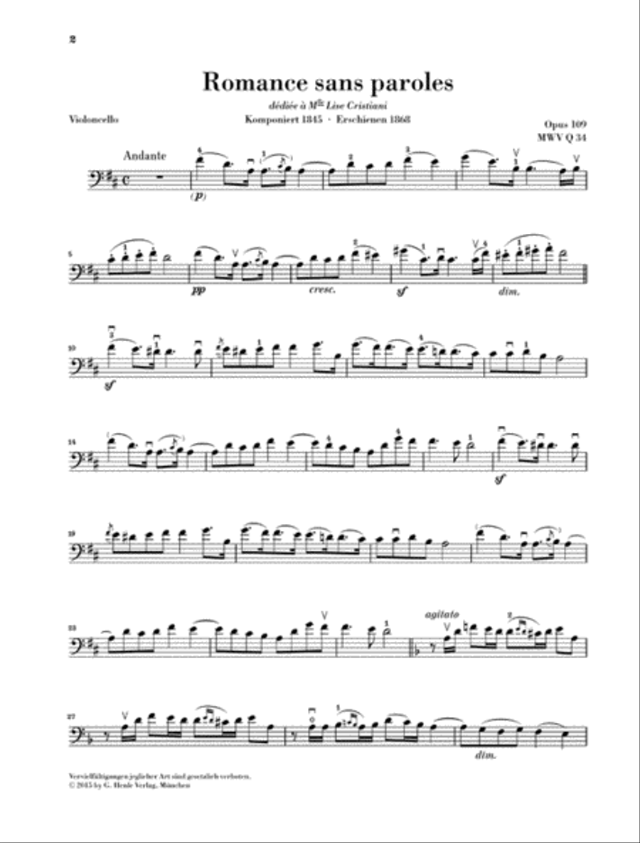 Romances sans paroles, Op. 109 Piano Accompaniment scores gallery preview page 3