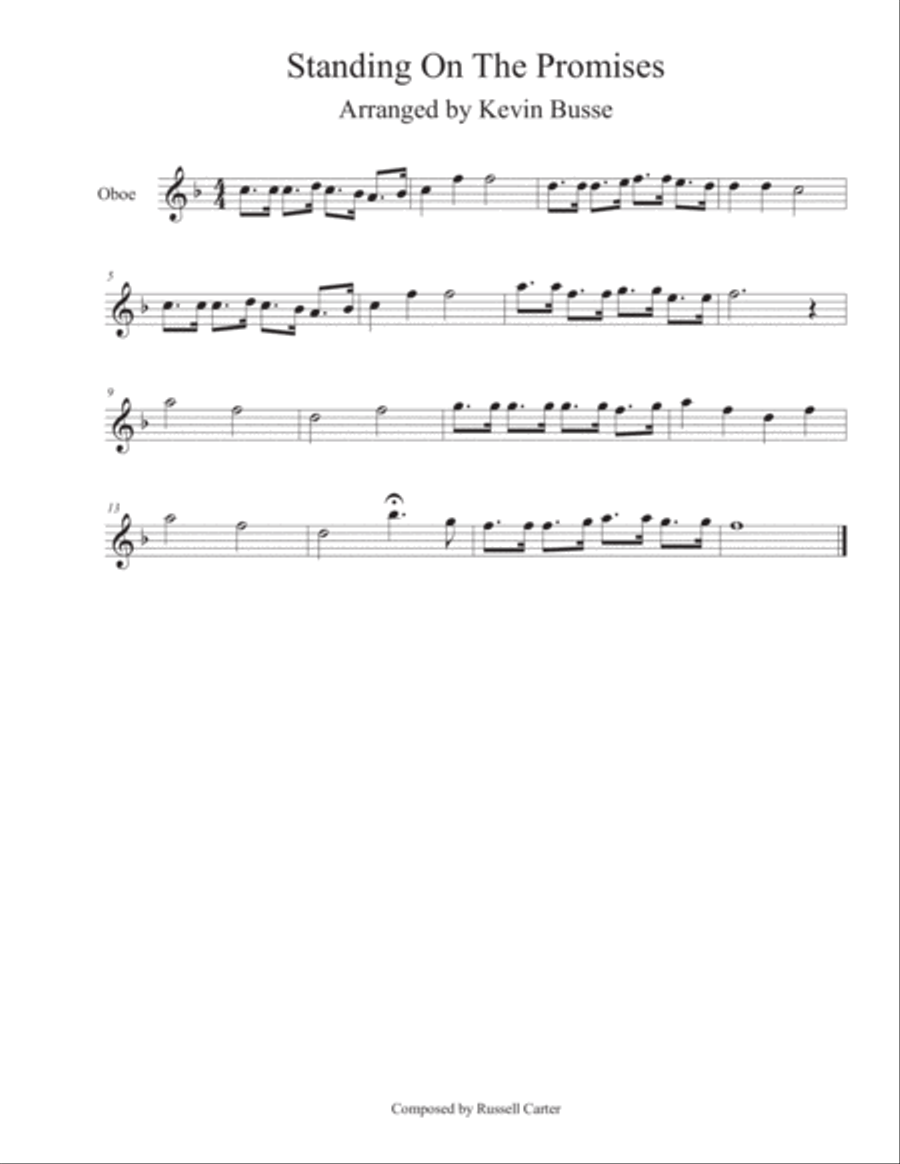Standing On The Promises - Oboe Oboe Solo scores gallery preview page 1