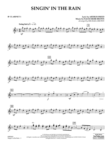 Singin' in the Rain (arr. Michael Brown) - Bb Clarinet 1