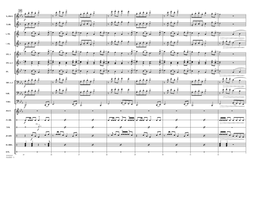 Irresistible - Conductor Score (Full Score) Marching Band scores gallery preview page 5