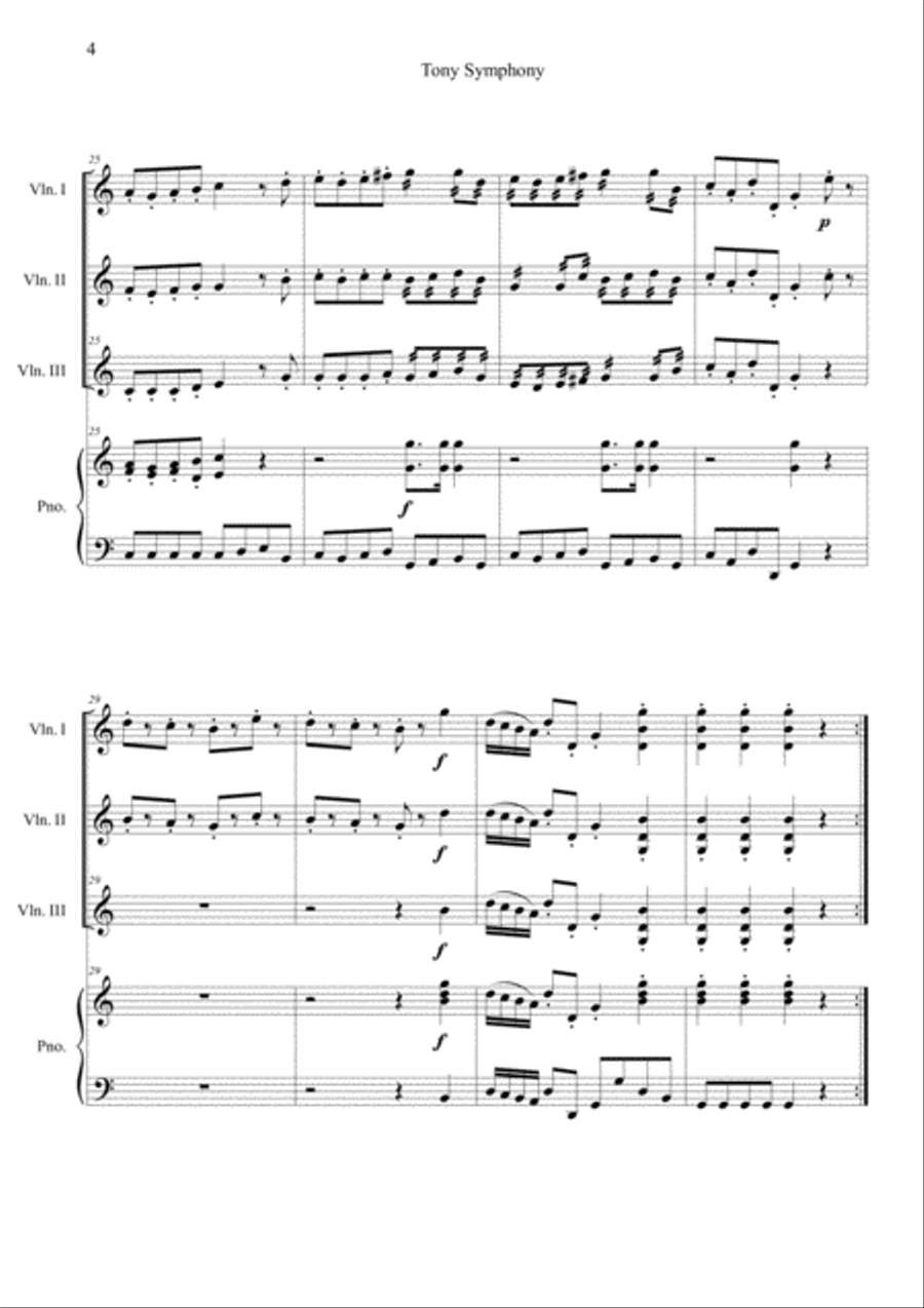 Toy Symphony Violin Solo scores gallery preview page 4