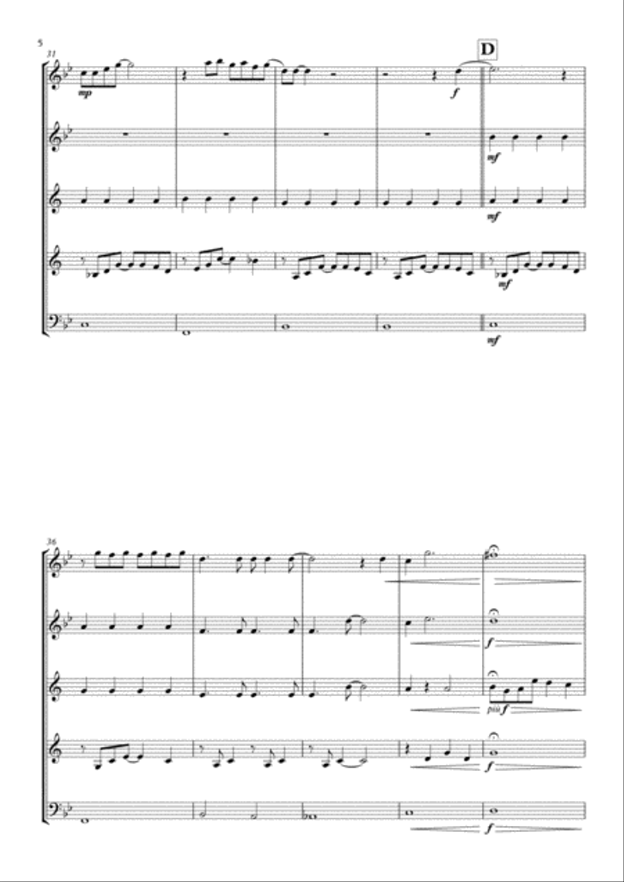 City Of Stars Woodwind Quintet scores gallery preview page 6